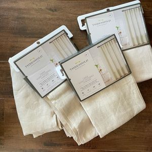 New Linen Light Filtering Curtain Panel by Threhold